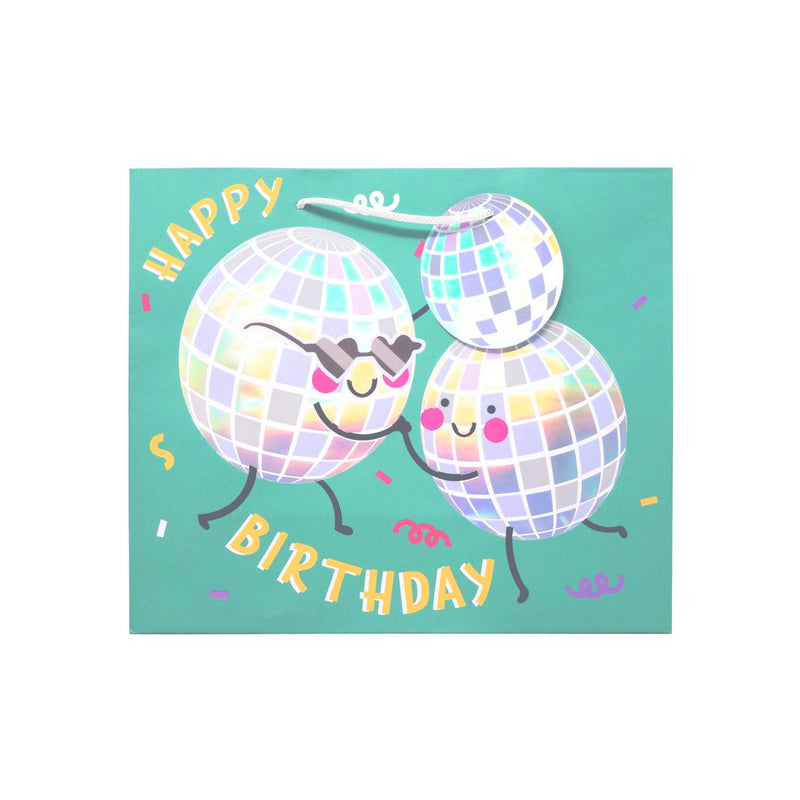 Disco ball large paper gift bag for birthdays (British brand)