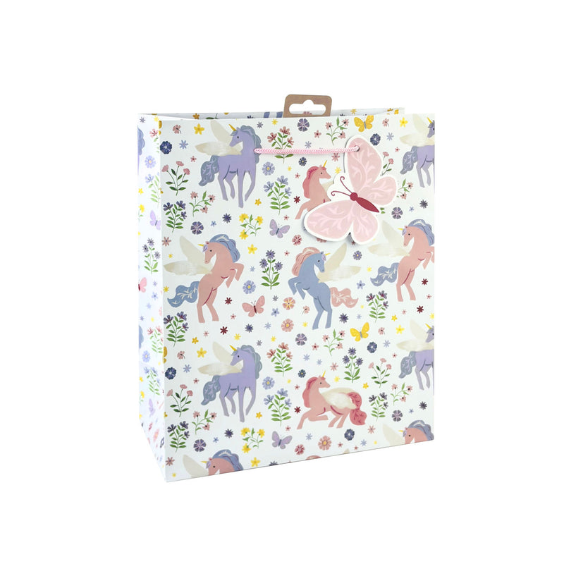 Unicorn gift bag with paper handles (British brand)