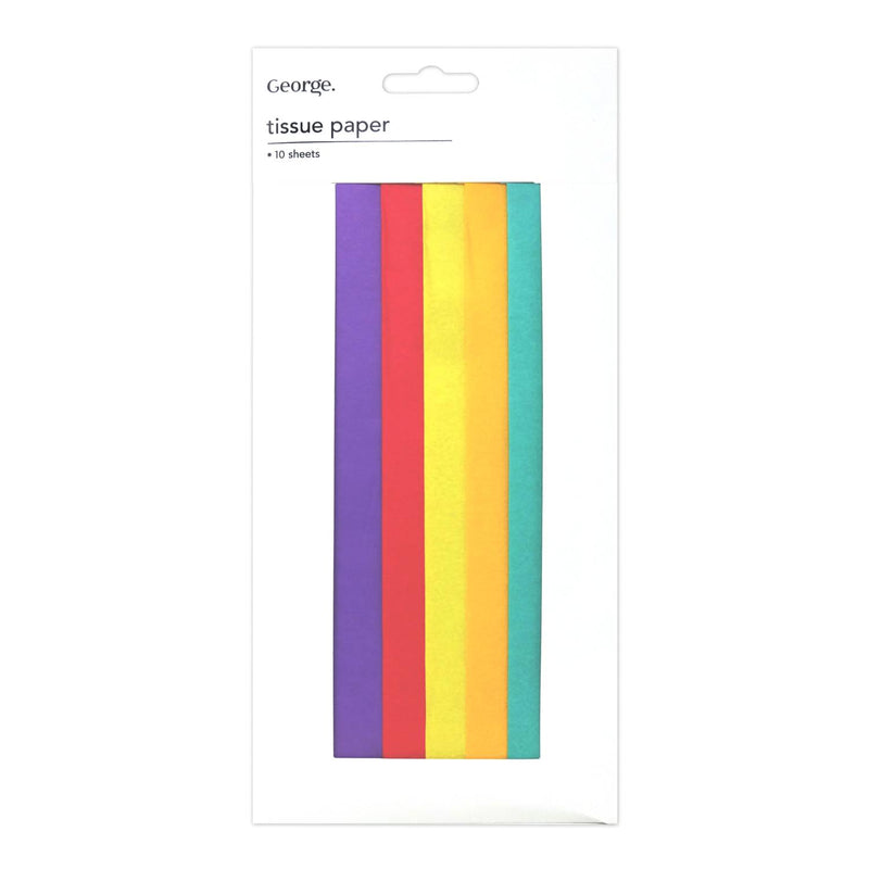 Rainbow Tissue Paper 10PK multicolour (British brand)