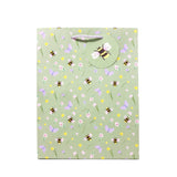 Bee Floral paper medium gift bag, imported from the UK