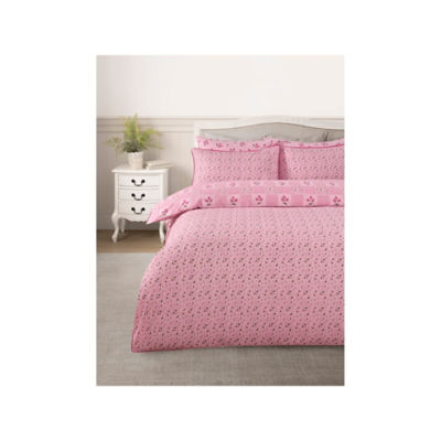 Stacey Solomon pink raspberry duvet set double cotton, imported from the UK