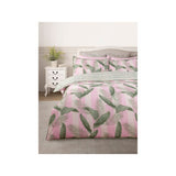 Stacey Solomon pink green palm stripe cotton duvet set (British brand)