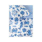 Mermaid duvet set reversible blue white single (British brand)