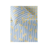 Pink retro floral duvet set single - British product