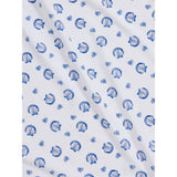 Blue white shore shell double fitted sheet - British brand