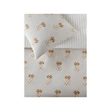 Beige white cockapoo reversible duvet set king - British product