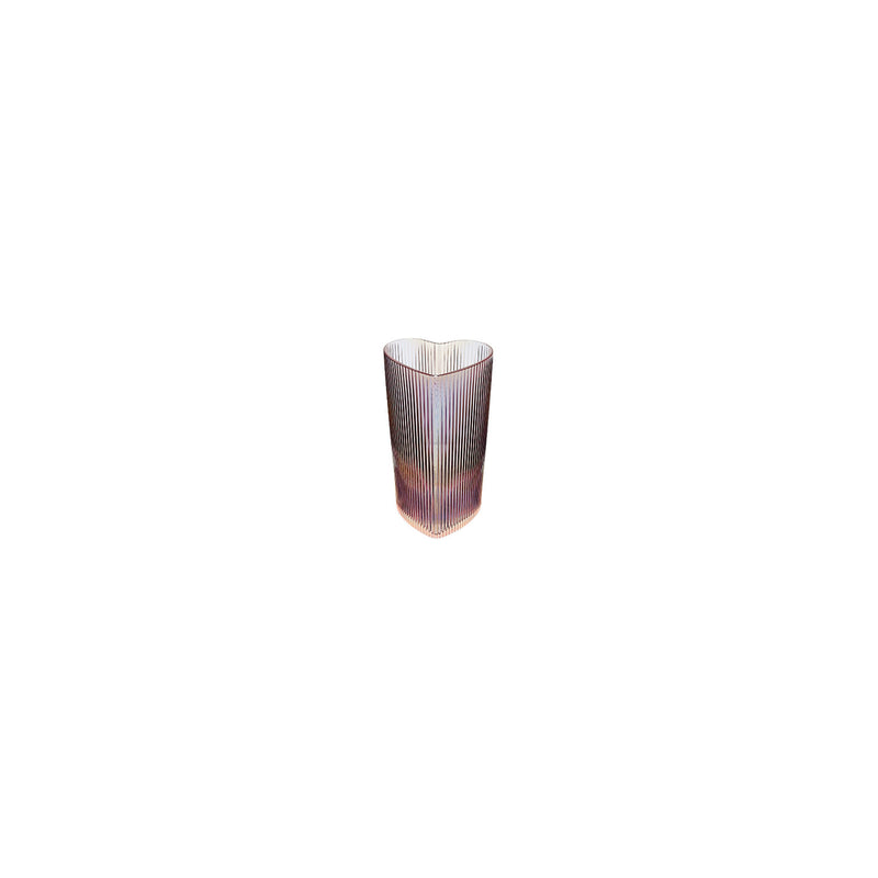 Pink iridescent heart hiball glasses set of 2 (British brand)
