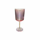 Pink iridescent heart wine glasses set of 2 (British brand)