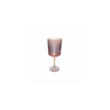 Pink iridescent heart wine glasses set of 2 (British brand)