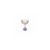 Pink iridescent heart coupe glasses set of two, UK version