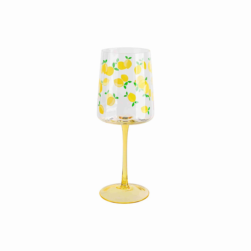 Lemon wine glass - British product