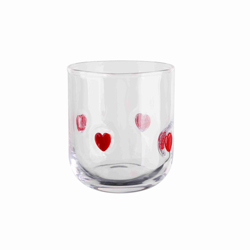 Handpainted glass mixer heart design, imported from the UK