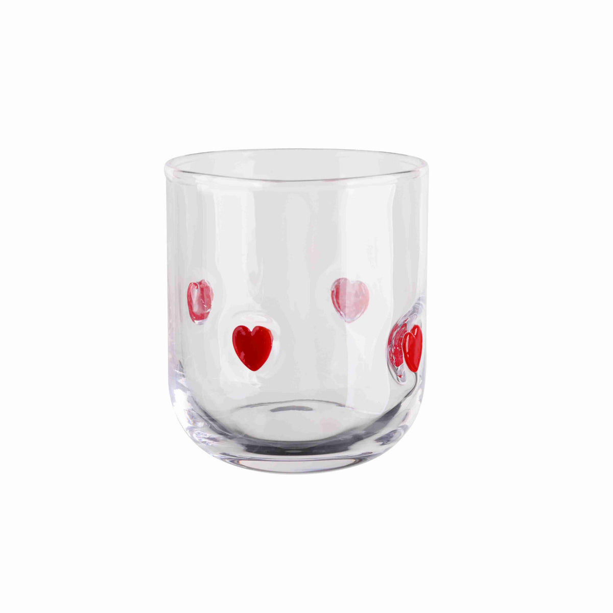 Handpainted glass mixer heart design, imported from the UK