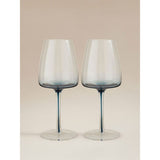 Blue stem wine glasses set of 2, imported from the UK