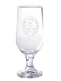 Clear beer glass 18.5cm tall - British product