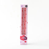 Heart taper candles 2pk 25.5cm (British brand)