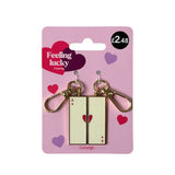 Valentines keyring playing cards 2-pack 7.8x11.1cm (British brand)