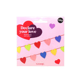 Rainbow Heart Bunting paper decoration (British brand)