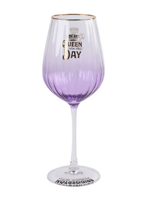 Bridgerton Wisteria wine glass 25.3cm - British product