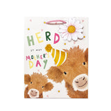 Highland Cow medium gift bag - British product