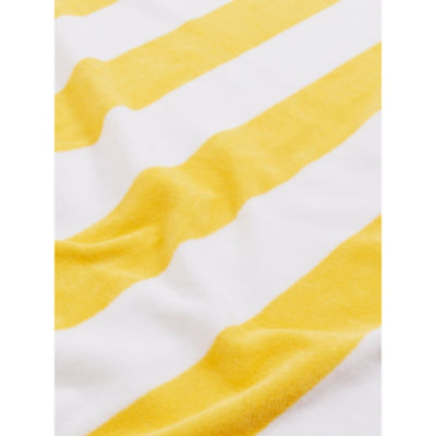 Beach towel striped yellow cotton 79x152cm, imported from the UK