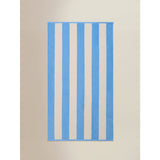 Striped blue cotton beach towel regular 79x152cm, UK version