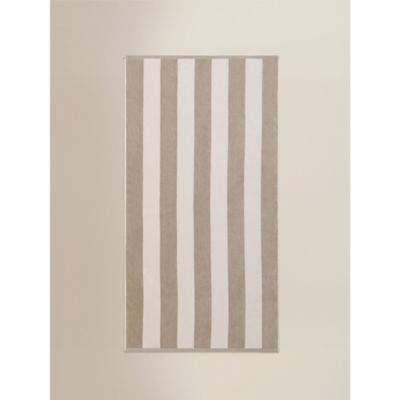 Beach towel striped natural cotton regular 79x152cm - British product