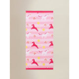 Pink unicorn printed cotton beach towel, imported from the UK