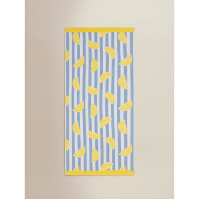 Lemon stripe cotton beach towel 71x152 cm, UK version