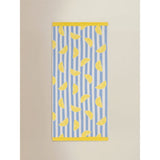 Lemon stripe cotton beach towel 71x152 cm, UK version