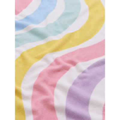 Pastel rainbow cotton beach towel 71x152cm (British brand)