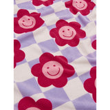 Lightweight cotton beach towel floral checkerboard 71x152 cm, UK version