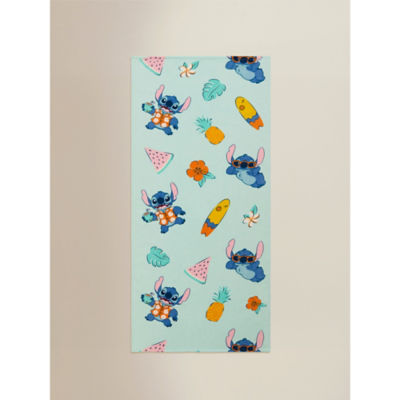 Disney Stitch blue cotton beach towel 71x152cm, UK version