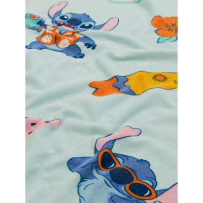 Disney Stitch blue cotton beach towel 71x152cm, UK version