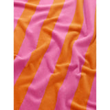Diagonal stripe beach towel pink orange 79x152cm (British brand)