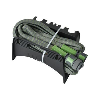 15m heavy duty expanding garden hose with tap connectors and hanger, imported from the UK