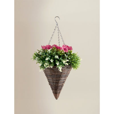 Topiary petunia cone hanging basket multicoloured 25x25x47cm, UK version
