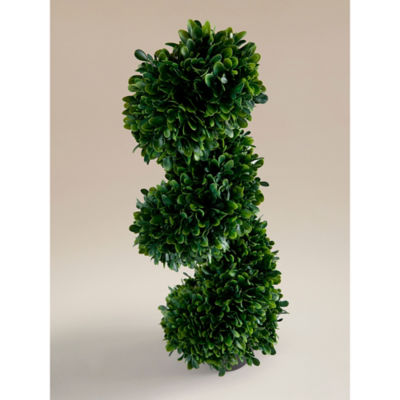Artificial topiary spiral tree forest green 80cm (British brand)