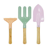 Kids garden tool set 3-piece with trowel rake fork (British brand)