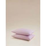 Pink white trailing tied bows pillowcase pair 74x48cm - British product