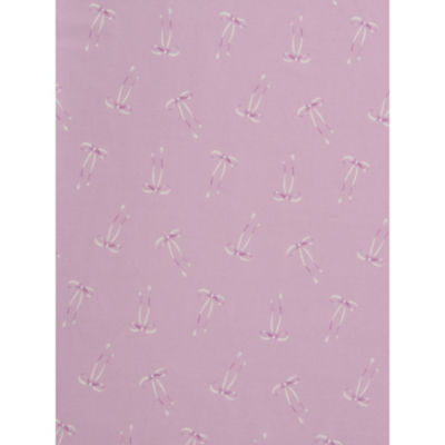Fitted sheet single pink white trailing tied bows, imported from the UK