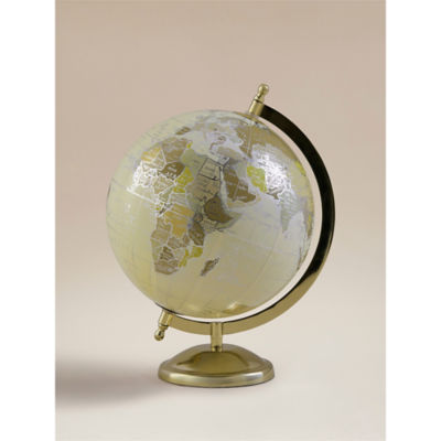 Cream gold-tone metal decorative globe (British brand)
