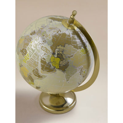 Cream gold-tone metal decorative globe (British brand)
