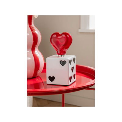 Dice LED lamp black white design 9x9x18cm, UK version