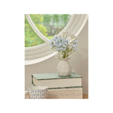 Stacey Solomon blue artificial floral in cream vase 21cm (British brand)