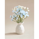 Stacey Solomon blue artificial floral in cream vase 21cm (British brand)