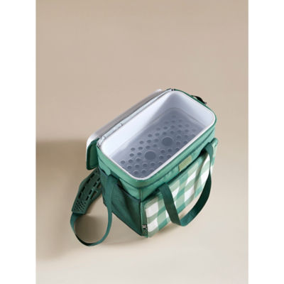 Insulated gingham print 16 can cooler bag, UK version