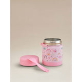 Double walled kids food flask pink rainbow 300ml, UK version