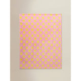 Super-soft pink sun pattern throw 120x150cm (British brand)