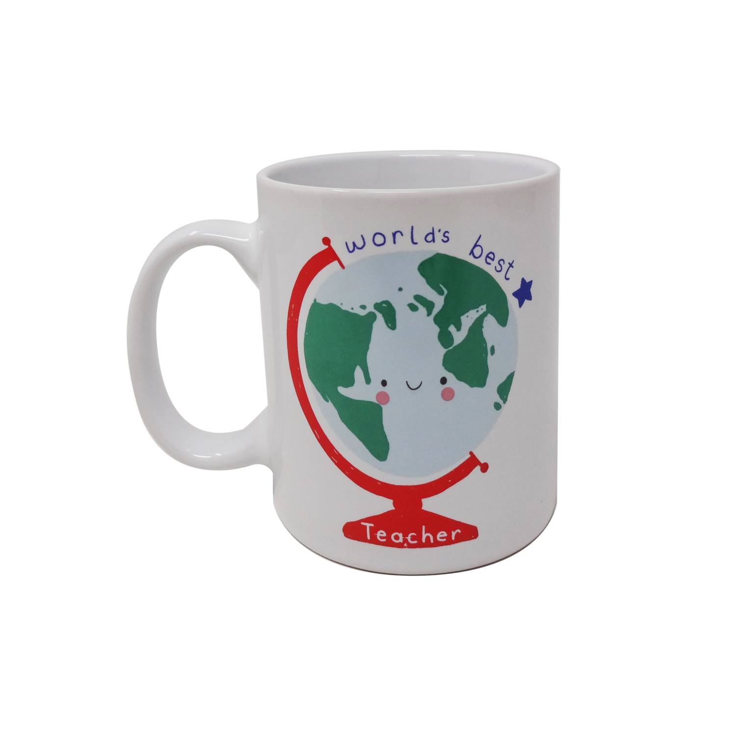 Ceramic mug with World's Best Teacher message (British brand)